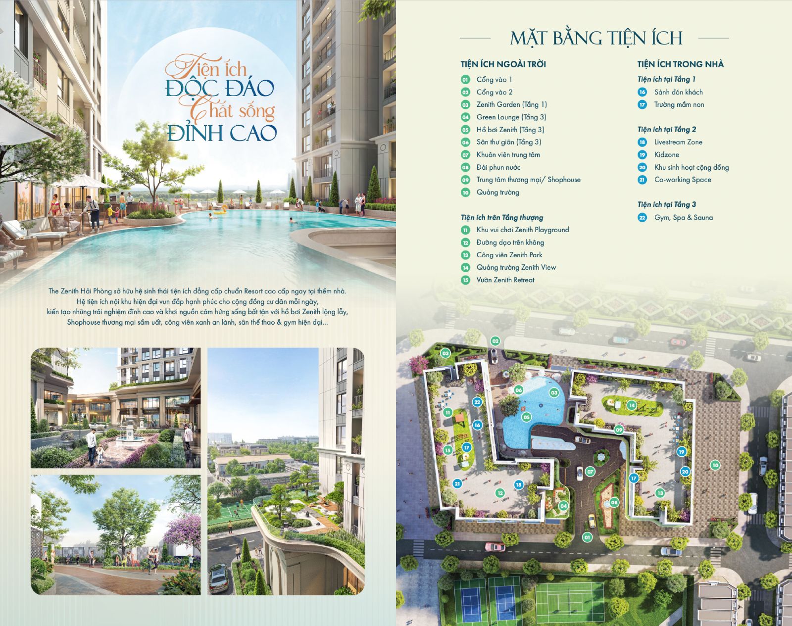 Chung cư The Zenith Hải Phòng 6 Tiện tích The Zenith Hải Phòng