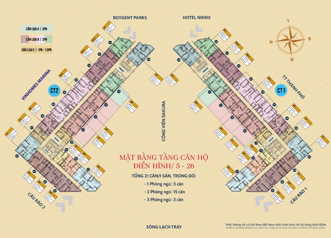 Mat bang tong the The Minato Residence